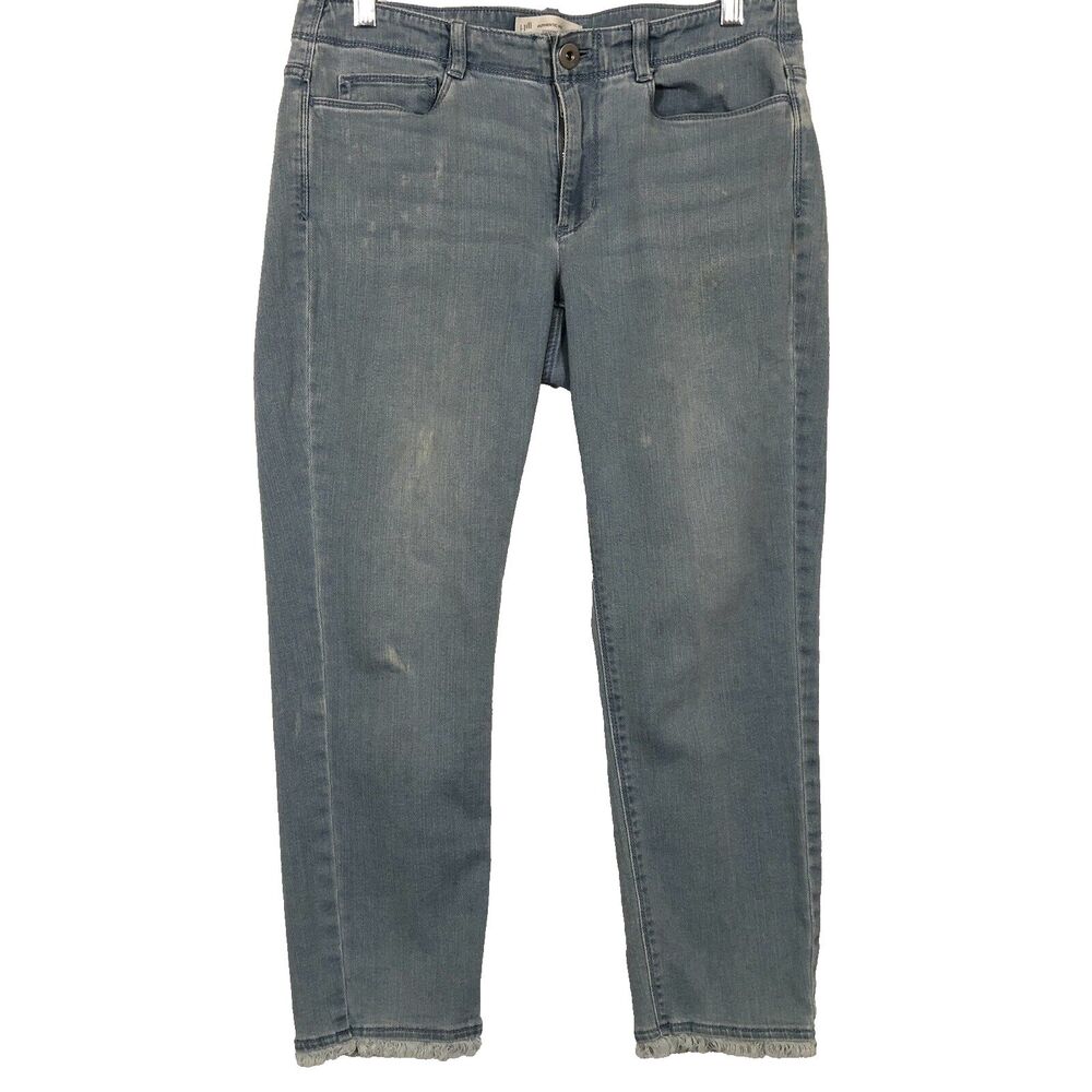 J Jill Stretch Jeans Womens Size 4 Medium Wash MId Rise Cropped Straight Leg